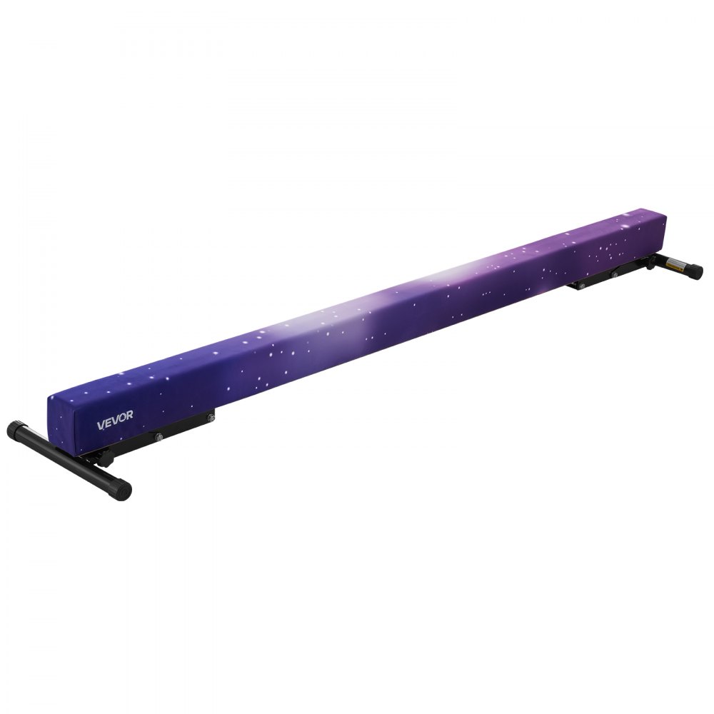 VEVOR Schwebebalken Gymnastik Kinder 241 cm Höhenverstellbar (5-stufig), 158,7 kg belastbarer Gymnastikbalken Turnbalken, Balance Balken Balancierbalken für Fitnessstudio, Galaxy