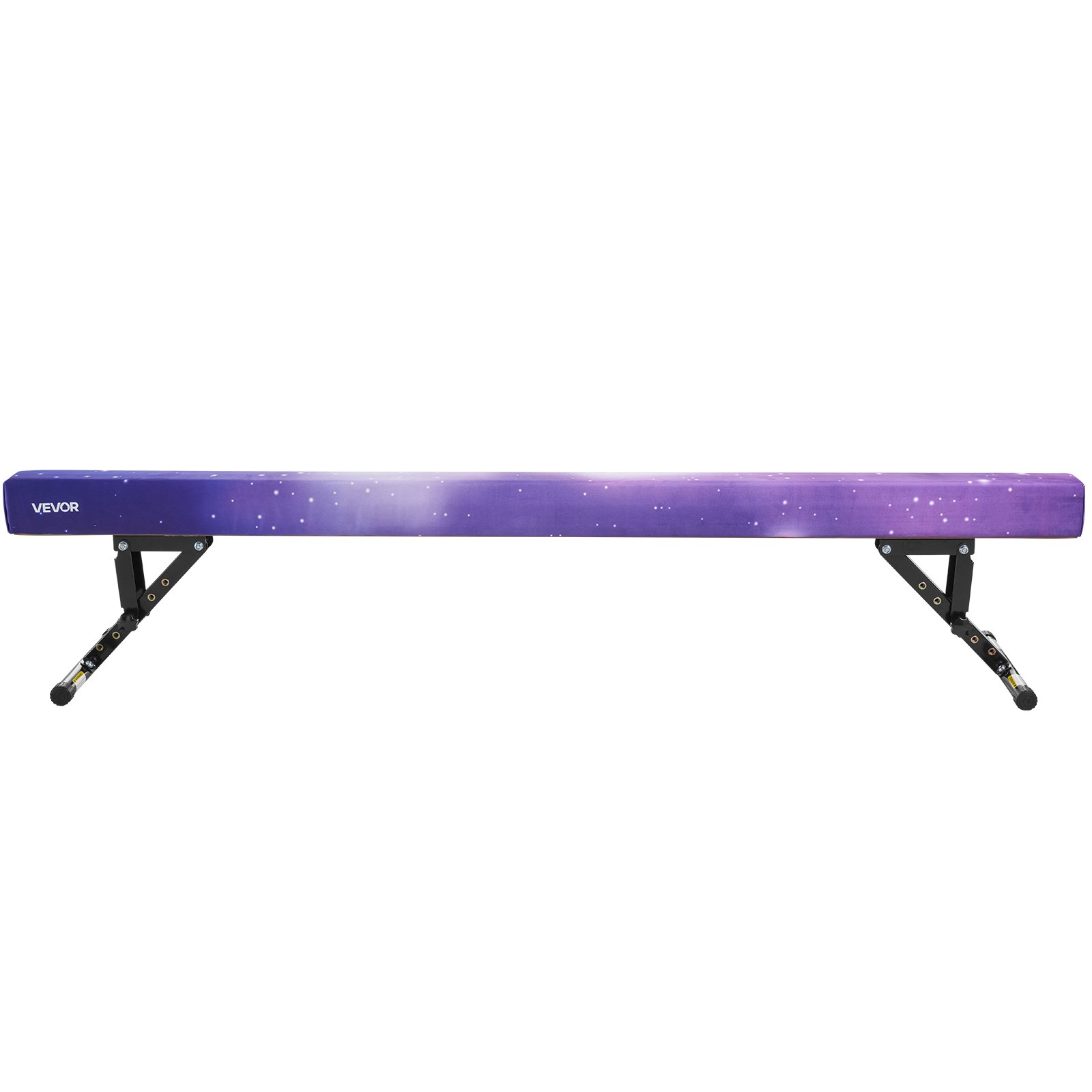 VEVOR Schwebebalken Gymnastik Kinder 241 cm Höhenverstellbar (5-stufig), 158,7 kg belastbarer Gymnastikbalken Turnbalken, Balance Balken Balancierbalken für Fitnessstudio, Galaxy