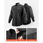 VEVOR Flammhemmende Schweißerjacke, 7 oz. FR-Arbeitsjacke für Herren, maschinenwaschbares hitzebeständiges Schweißerhemd aus Baumwolle, erfüllt ATPV 9,2 cal/cm² Lichtbogenbewertung – Größe M