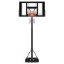 VEVOR tragbarer Basketballständer, 1,35 bis3,05 m höhenverstellbarer Basketballkorb, verstellbare Basketballanlage mit Nylonnetz & Rollen, tragbares Backboard-Set für Terrassen Poolrand