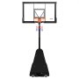 VEVOR tragbarer Basketballständer, max. 3,05 m höhenverstellbarer (manuell) Basketballkorb, Basketballanlage mit 130 cm PC-Rückwand, Basketballkorsystem Backboard-Set für Terrassen Schulen