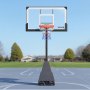 VEVOR tragbarer Basketballständer, 2,3-3,05 m höhenverstellbarer (manuell) Basketballkorb, Basketballanlage mit 139 cm PC-Rückwand, Basketballkorsystem Backboard-Set für Terrassen Schulen