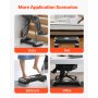 VEVOR Aerobic Steppbrett höhenverstellbares Trainingsbrett (10,16-20,32 cm) Stepper Fitness mit 250 kg Tragfähigkeit rutschfeste Oberflächenbank für Heim-Fitnessstudio Cardio-Krafttraining Grau