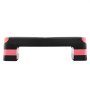 VEVOR Aerobic Steppbrett höhenverstellbares Trainingsbrett (10,6-20,32 cm) Stepper Fitness mit 250 kg Tragfähigkeit rutschfeste Oberflächenbank für Heim-Fitnessstudio Cardio-Krafttraining Rot