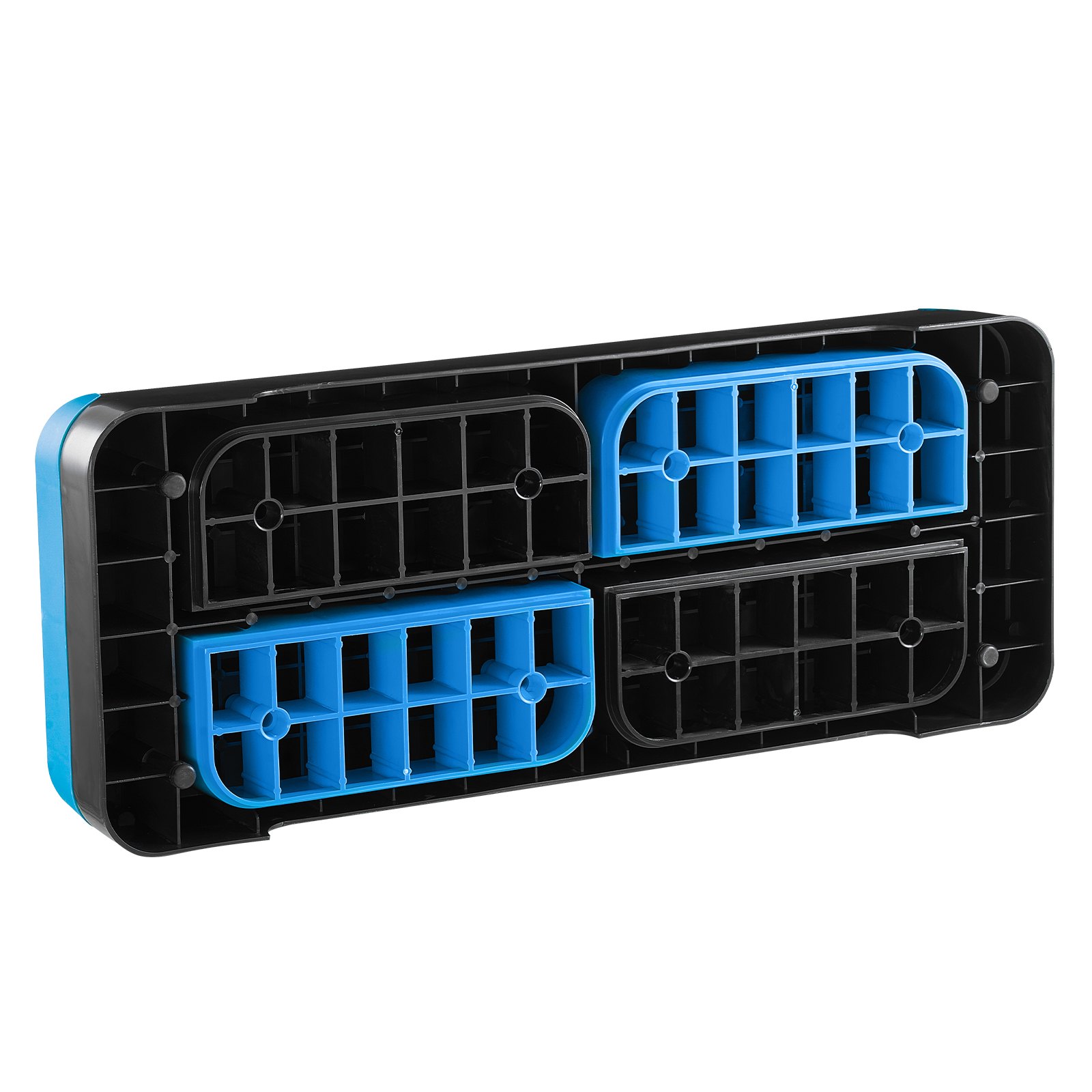 VEVOR Aerobic Steppbrett höhenverstellbares Trainingsbrett (10,16-20,32 cm) Stepper Fitness mit 250 kg Tragfähigkeit rutschfeste Oberflächenbank für Heim-Fitnessstudio Cardio-Krafttraining Blau