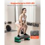VEVOR Aerobic Steppbrett höhenverstellbares Trainingsbrett (10,16-20,32 cm) Stepper Fitness mit 250 kg Tragfähigkeit rutschfeste Oberflächenbank für Heim-Fitnessstudio Cardio-Krafttraining grün