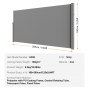 VEVOR Seitenmarkise 160 x 300 cm Seitenwandmarkise aus 180 g/m² Polyestergewebe mit PU-Beschichtung Markise einziehbarer Griff mit Federmechanismus Sichtschutz Blickschutz für Balkone Innenhöfe Grau