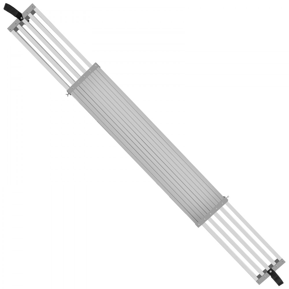 VEVOR Teleskop-Arbeitsplanke aus Aluminium, 2,74-4,57 m,  227 kg Tragkraft, 31,75 cm breite Aluminium-Gerüstplanke, Verlängerungs-Bühnenplanke mit rutschfester Plattform, Gerüstleiter-Zubehör