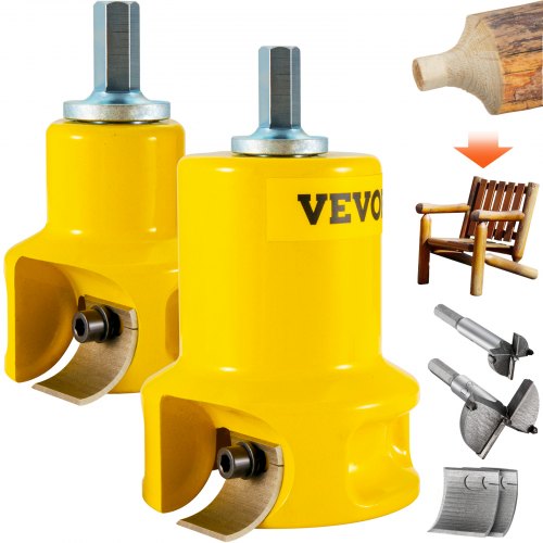 VEVOR Zapfenschneider Forstnerbohrer 25,4 mm & 50,8 mm, 2 Klingen Zapfenschneider Forstner Bit Zapfenschneider Set für Balkenbetten, Balkengeländer, Balkenzäune, Balkentische usw. Forstnerbohrer