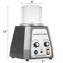 VEVOR Mini KT-100 magnetische Tumbler 100 mm, Schmuck Poliermaschine und Finisher Maschine mit guter Zeitfunktion, schneller Verarbeitungsgeschwindigkeit für Leichtmetall, Nichteisenmetalle, 2000 RPM