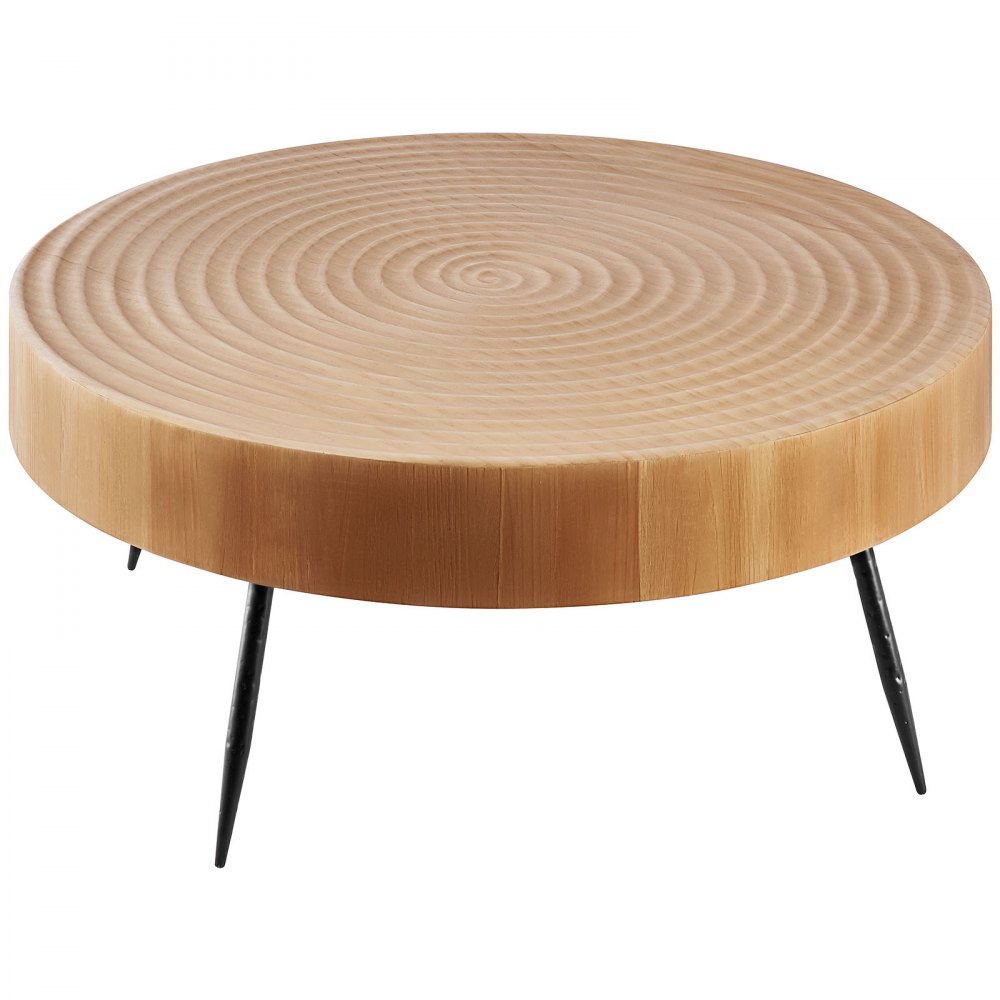 VEVOR 2-tlg. rundes Wohnzimmertisch-Set, (796 x 365 mm) Industrie-Couchtisch mit 1 runden Beistelltisch (398 x 465 mm), Sofatisch-Sets mit Metallbeinen, Satztische für Büro Wohnzimmer Wohnung