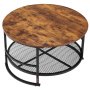 VEVOR 3-tlg. rundes Wohnzimmertisch-Set, (800 x 465 mm) Industrie-Couchtisch mit 2 runden Beistelltischen (40 x 60 cm), Sofatisch-Sets mit Metallbeinen, Satztische für Büro Wohnzimmer Wohnung