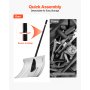 VEVOR Schneeschaufel, 400 mm breite Schneeräumer aus Aluminiumlegierung, Schneeschieber, Schneeschippe, Schneeschüppet, abnehmbares & leichtes Schneeräumwerkzeug für Garten, Auto, Camping