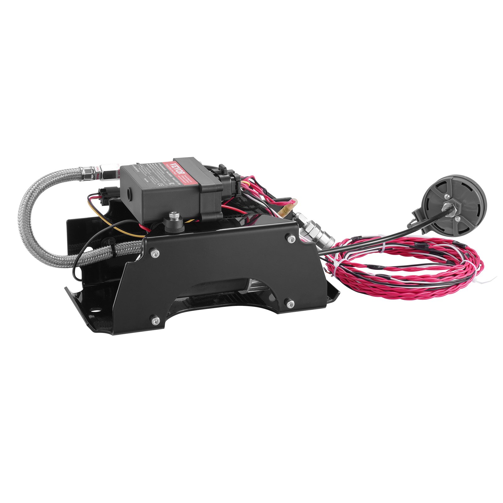 VEVOR Luftdruckstoßdämpfer Set 12 V 100 PSI Bord-Luftkompressorsystem, Luftfederungskompressor Kit mit App oder Fernbedienung & Einpfadsystem & Inflator & Luftleitung für Lkws Transporter