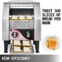 300pcs/h Gastro Gastronomie Toaster Arbeitsplatte Brötchen Toastmaschine 2200w