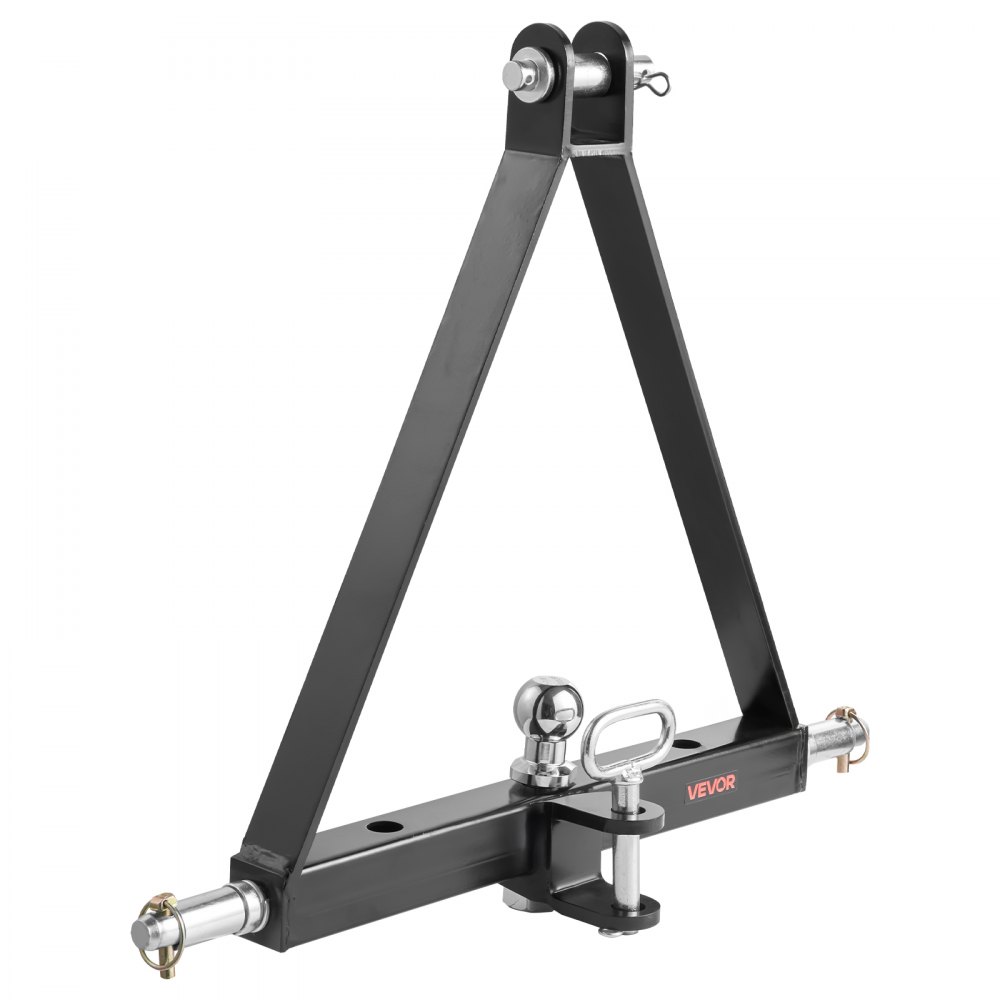 VEVOR 3-Punkt-Anhängerkupplung mit 1-7/8 Zoll Empfänger, 3-Punktaufnahme, 2721 kg, Traktor-Anhängerkupplungsadapter, kompatibel mit Kubota, Mahindra, John Deere, Massey Ferguson, 505x575x130mm