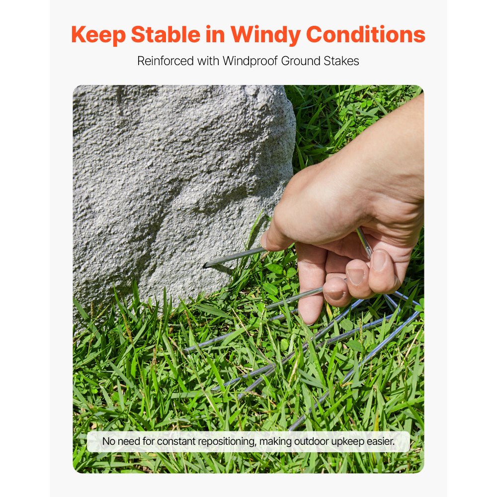 VEVOR Abdeckfelsen, Kunststeinabdeckung für den Außenbereich, realistisches Aussehen & nahtloses Design, leichter & wetterbeständiger Kunstfelsen für die Garten- & Hofdekoration, grau, Gr. M