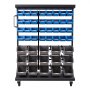 VEVOR Fahrregal mit Stapelboxen Set, Mobiler Werkzeugorganizer mit 7 Ebenen & 94 Sortimentskästen für Kleinteile in zwei Größen, 900x500x1245mm, doppelseitig, für Werkstatt, Garage, Lager & Büro