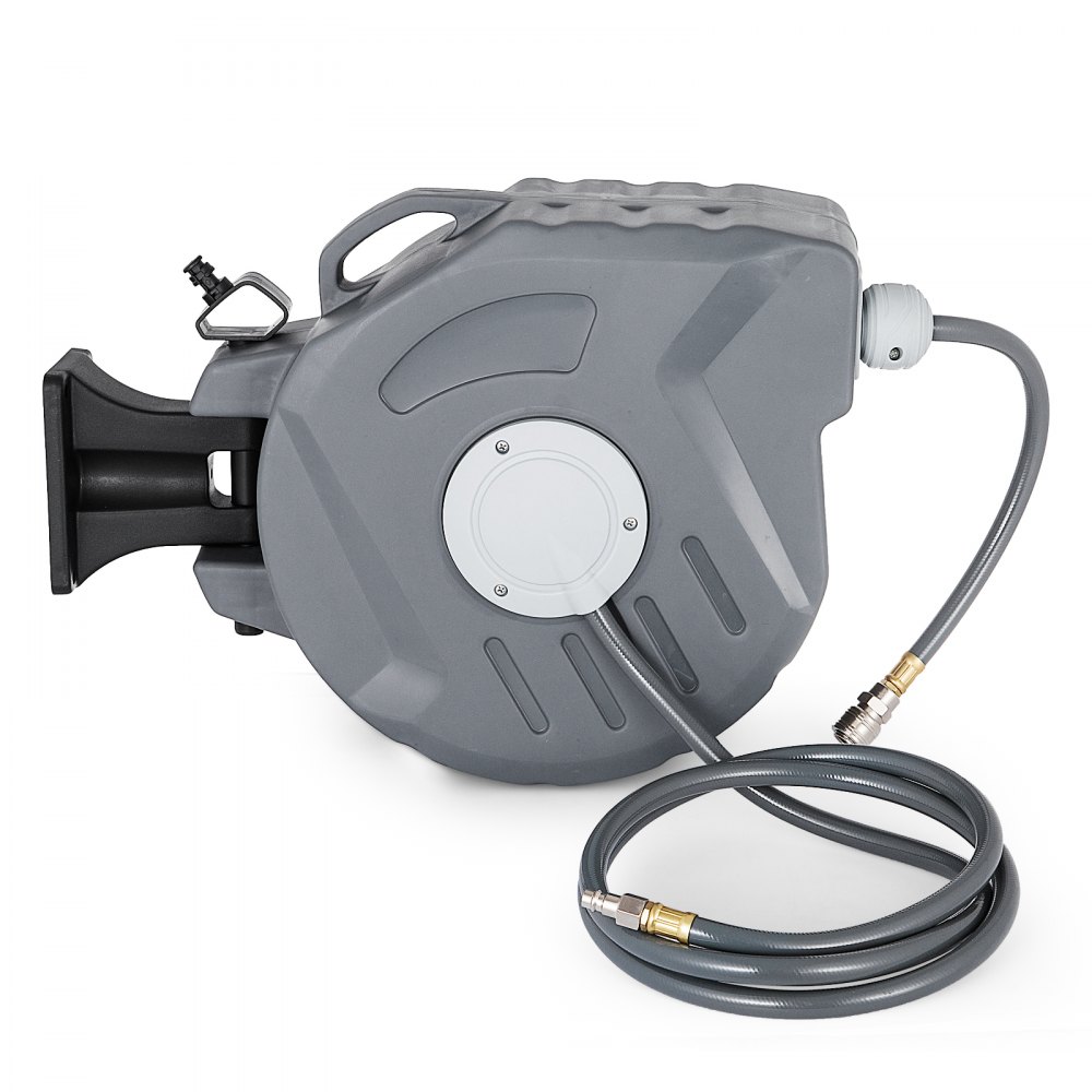 VEVOR Schlauchtrommel 20 M Schlauchaufrolle PVC-Schlauchbox Wandmontage Kabelaufroller einziehbarer Wasserschlauchaufroller 6 kg
