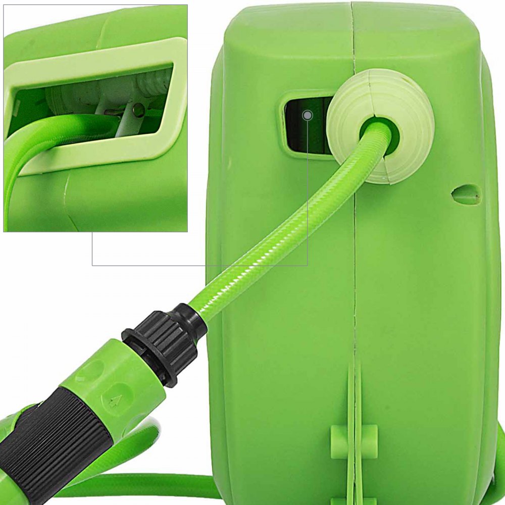 10m Schlauchaufroller Wasserschlauchaufroller Gartenschlauch Automatik Aufroller