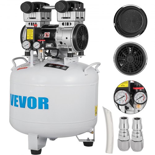 Flüster Kompressor ölfrei Luftkompressor 45l Wärmeableitung Elektromagnetventil