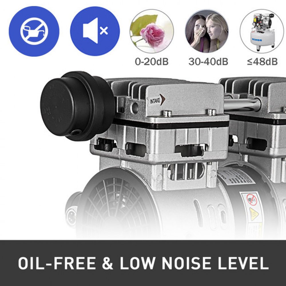 Flüster Kompressor ölfrei 25l Luftkompressor Zahnmedizin Silent 8 Bar