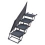 VEVOR Dog Stairs for Car, 4 Steps Extra Wide Foldable Dog Ramp for Large Dogs with Non-Slip Rug Surface, Portable Lightweight Pet Ladder for Car, SUV, Truck, High Beds, Sofas, Support up to 181 kg