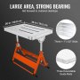 VEVOR Schweißtisch klappbar 76,2x50,8cm Werktisch 181kg Tragfähigkeit Höhenverstellbar von 63,5 bis 81,3cm Einstellbarer Winkel 0°/30°/90° Werkbank Kohlenstoffstahl Werkstatttisch mit Rädern