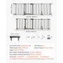 VEVOR Kaminschutzgitter Absperrgitter ohne Bohren 753 mm 4-tlg. Schwarz, Ofenschutzgitter für Hunde, Doppel-Dreieck-Stütze, Metallkonstruktion, Freistehend oder zur Wandmontage, Flexible Formen