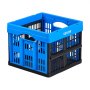 VEVOR Plastic Collapsible Storage Bins, 25L 3 Packs, Stackable Folding Storage Crates with Handles, Holds 10 kg Per Bin, Foldable Heavy Duty Containers, Space-Saving Baskets, for Home Organizing
