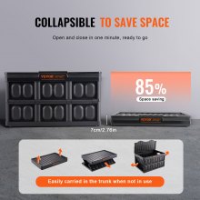 VEVOR 3er-Set 45L Profi Klappbox aus PP Transportbox mit Deckel Faltbarer Aufbewahrungsbox mit Handgriff Stapelbare Kisten Storage Box Faltboxen Stapelboxen für Aufbewahrung & Transport