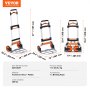 VEVOR Sackkarre Klappbar 140kg Transportkarre aus Aluminiumlegierung und Kunststoff Stapelkarre mit verstellbarem Griff 900-1109mm Faltbarer Trolley inkl. Bindeseil kompakte Größe zum Verstauen