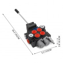 VEVOR Hydraulisches Steuerventil 2 Spool  31 x 20 x 13 cm, Hydraulikventil Handhebelventil 150 bar einstellbar 3600 PSI 11 gpm doppeltwirkenden Zylindern Einsatz für Landwirtschaft Baumaschinen