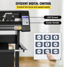 VEVOR Vinyl Schneideplotter 1350 mm, Folienschneider Max. Schnittstärke 3 mm, Folienschneider Schneidkraft 500 g, Plottermaschine Halbautomatisch Signcut-Software, Speichercache 1-4 M, Hobbyplotter