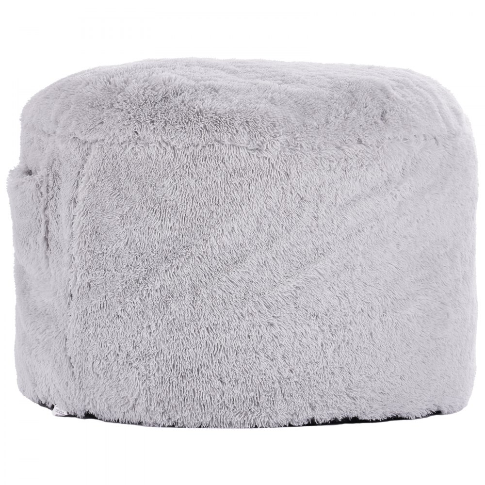 VEVOR Sitzsackbett umwandelbarer Sessel vom Sitzsack zur Matratze, Bettsessel (1118 x 1118 x 686 mm) mit waschbarem Bezug für Erwachsene, gefüllt mit flauschiger Plüsch, grau (volle Größe)