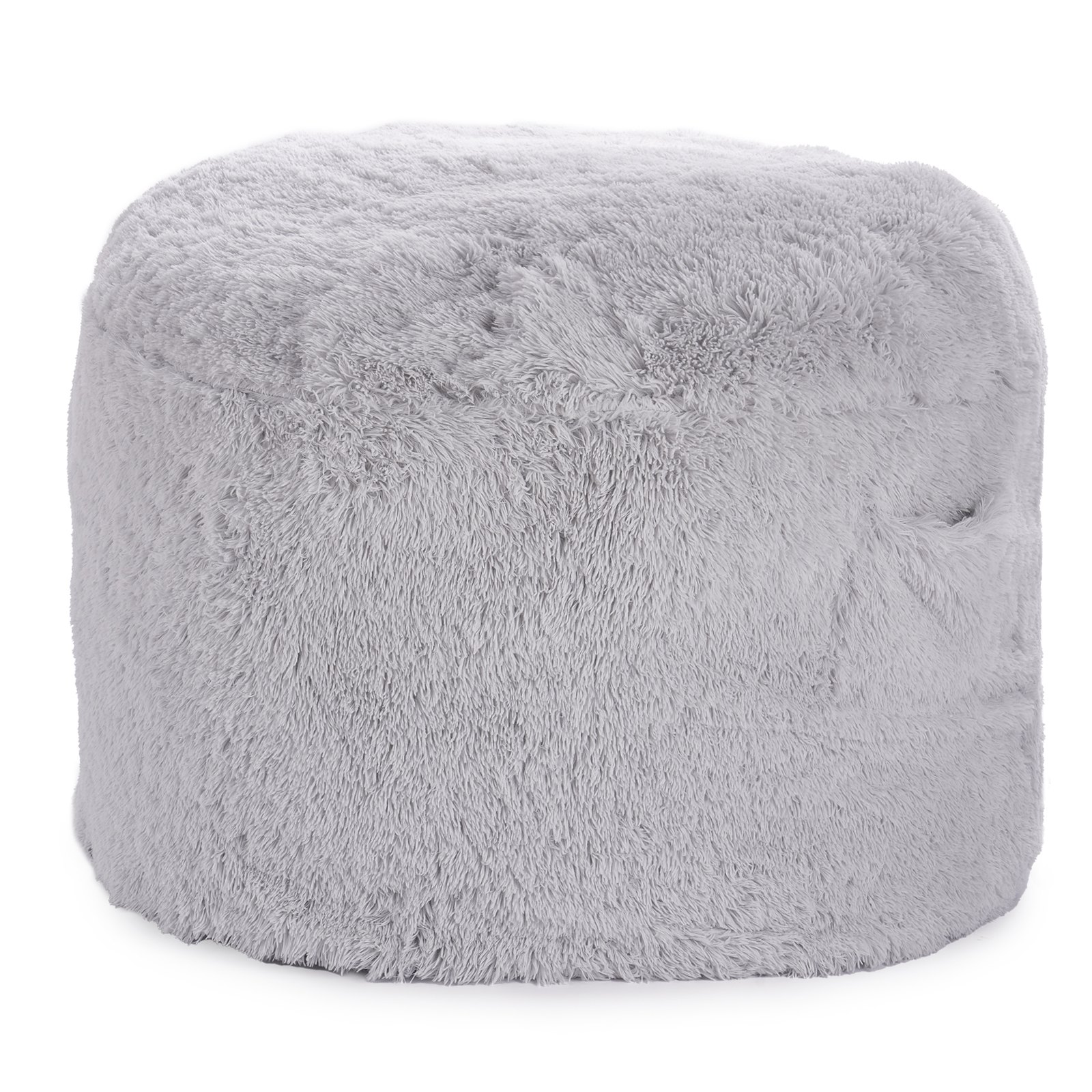 VEVOR Sitzsackbett umwandelbarer Sessel vom Sitzsack zur Matratze, Bettsessel (1118 x 1118 x 686 mm) mit waschbarem Bezug für Erwachsene, gefüllt mit flauschiger Plüsch, grau (volle Größe)