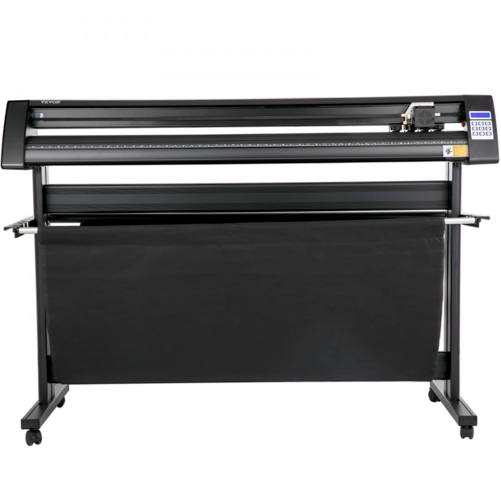 VEVOR Vinyl Schneideplotter Max. Papiereinzug 1350 mm, Folienschneider Max. Schnittbreite 1260 mm, Plotter Schnittgeschwindigkeit 800 mm/s, Halbautomatisch, Signmaster, Windoskompatibel, LCD-Anzeige