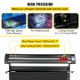 VEVOR Vinyl Schneideplotter Max. Papiereinzug 1350 mm, Folienschneider Max. Schnittbreite 1260 mm, Plotter Schnittgeschwindigkeit 800 mm/s, Halbautomatisch, Signmaster, Windoskompatibel, LCD-Anzeige