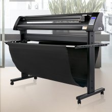 VEVOR Vinyl Schneideplotter Max. Papiereinzug 1350 mm, Folienschneider Max. Schnittbreite 1260 mm, Plotter Schnittgeschwindigkeit 800 mm/s, Halbautomatisch, Signmaster, Windoskompatibel, LCD-Anzeige