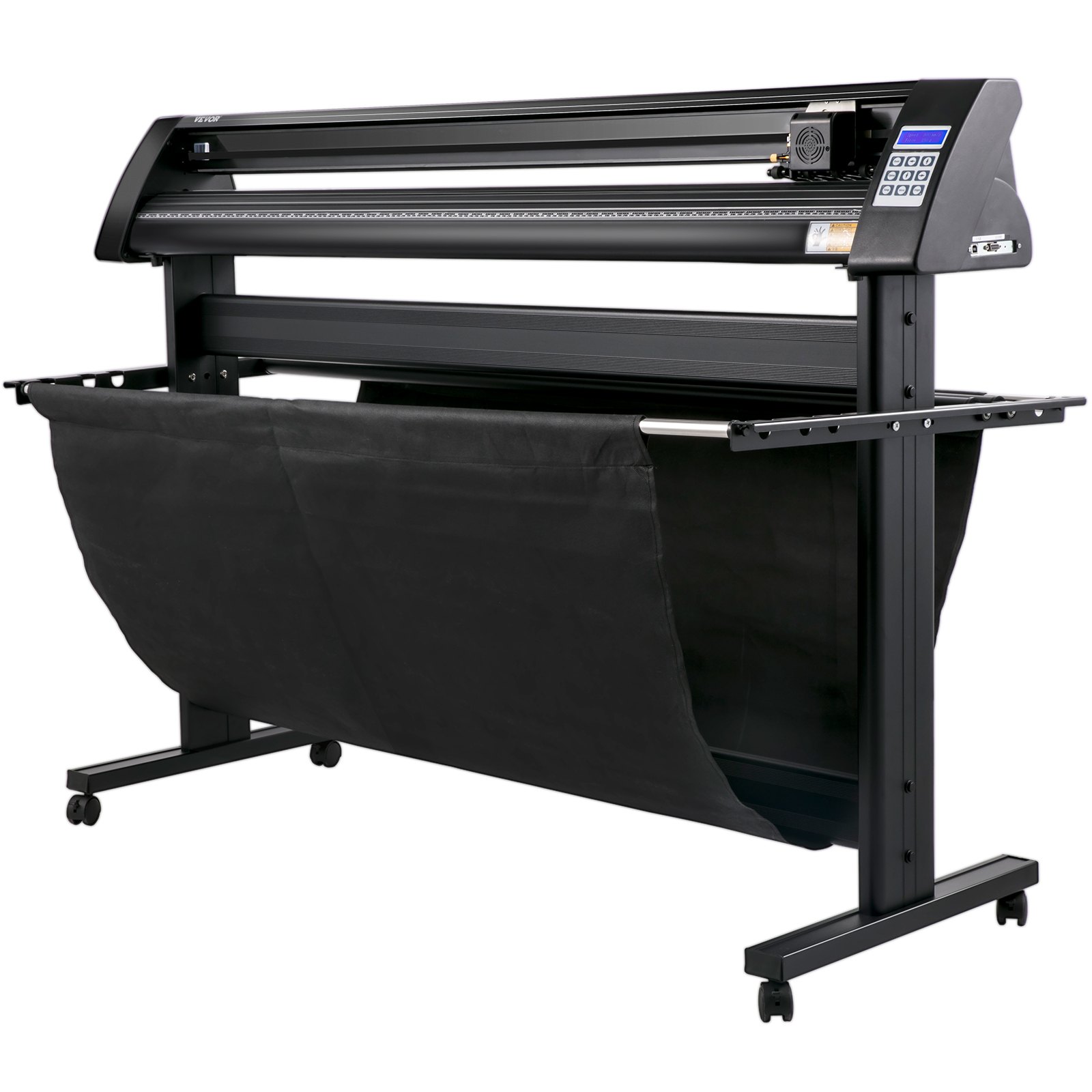 VEVOR Vinyl Schneideplotter Max. Papiereinzug 1350 mm, Folienschneider Max. Schnittbreite 1260 mm, Plotter Schnittgeschwindigkeit 800 mm/s, Halbautomatisch, Signmaster, Windoskompatibel, LCD-Anzeige