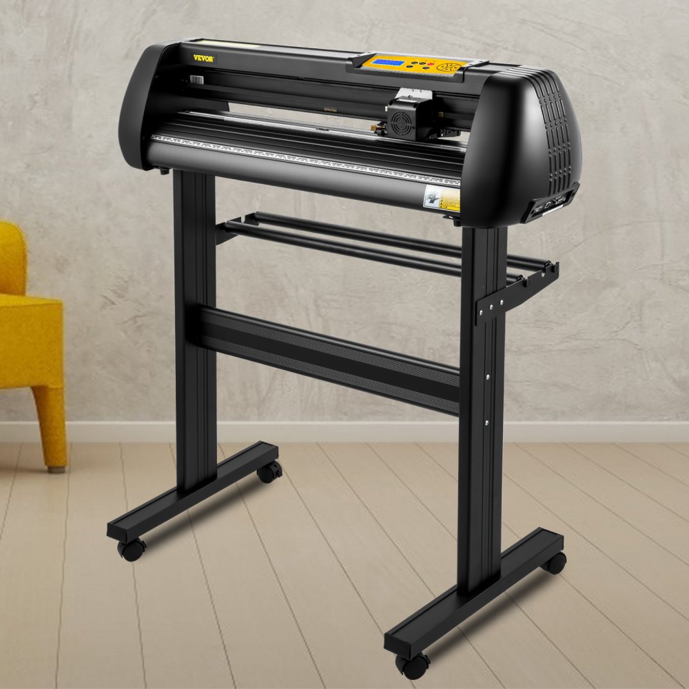 VEVOR Vinyl Cutting Machine, Cutting Plotter, 720 mm, SignMaster Floor Stand, Plotter Machine, Cutting Speed ​​10-800 mm/s, Cutting Force 10-500 g, Stepper Motor, Five Vinyl Rolls, 16 MB, 13.5 kg