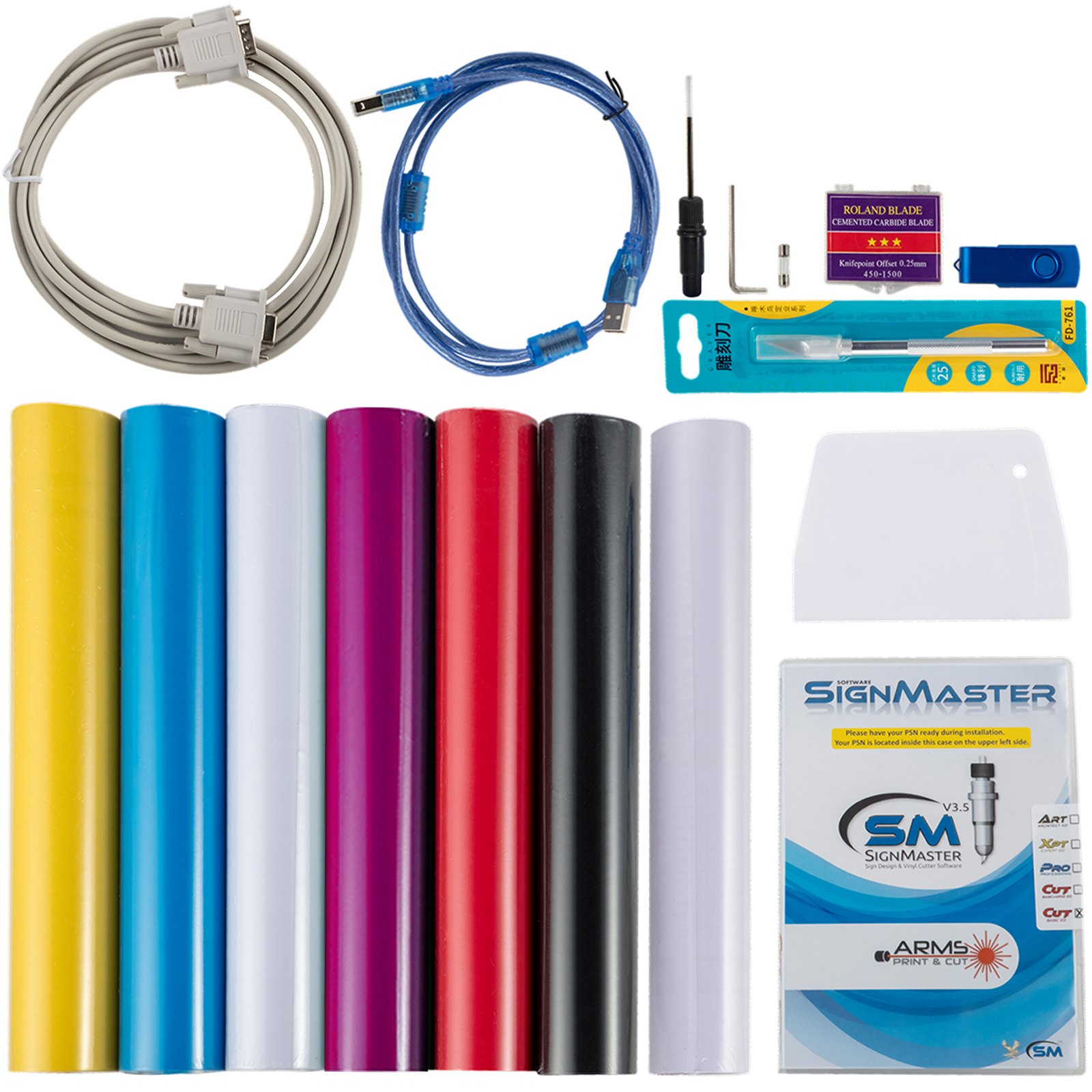 VEVOR 375 mm Vinyl Schneideplotter Papiereinzug, Folienplotter Drucker Vinyl Schneiden Set, Unterstützt DM/PL, HP/GL-Sprache, Abdeckfolie zum Malen und Ätzen, Scrapbook-Papiere PU-Vinyl schneiden