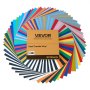 VEVOR Vinylfolie Wärmeübertragung Transferfolie (304,8 x 304,8 mm) 80 Blätter, verschiedene Farben, Plotterfolie kompatibel mit Schneidemaschinen, Aufbügelfolie für T-Shirts Kissen Hüte