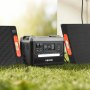 VEVOR Tragbare Powerstation, 2400-W-Solargenerator mit 2 faltbaren 200-W-Solarpanels, erweiterbarer 2160-Wh-LiFePO4-Akku mit 10 Ausgängen für Notstromversorgung zu Hause, beim Camping und im Wohnmobil