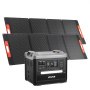 VEVOR Tragbare Powerstation, 2400-W-Solargenerator mit 2 faltbaren 200-W-Solarpanels, erweiterbarer 2160-Wh-LiFePO4-Akku mit 10 Ausgängen für Notstromversorgung zu Hause, beim Camping und im Wohnmobil