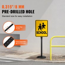 VEVOR Schilderpfosten Gusseisen 1,2m Tragbarer U-Kanal-Parkplatzschild Rollbar