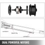 VEVOR Doppel-Schwenktoröffner, automatischer Toröffner, Fern-Komplettset, Doppel-Toröffner, schwere Lasten bis zu 399,16 kg, 457 mm langes Tor, 80 W AC-betriebener Toröffner