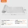 VEVOR Doppelt reflektierende Isolierrolle, Strahlungsbarriere mit Schaumstoffkern, 3,2 mm, 48 Zoll x 50 Fuß, doppelseitiges wärmereflektierendes Schild aus Aluminiumfolie und EPE-Schaum, Wärmedämmrolle für Fenster und Wohnmobildächer