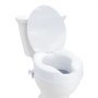 VEVOR Toilettensitzerhöhung Erhöhter Toilettensitz, 10 cm, 136 kg Tragkraft, Universelle Toilettensitzerhöhung, Schraubstangenverriegelung, mit Toilettensitz, für Behinderte, Patienten, Schwangere