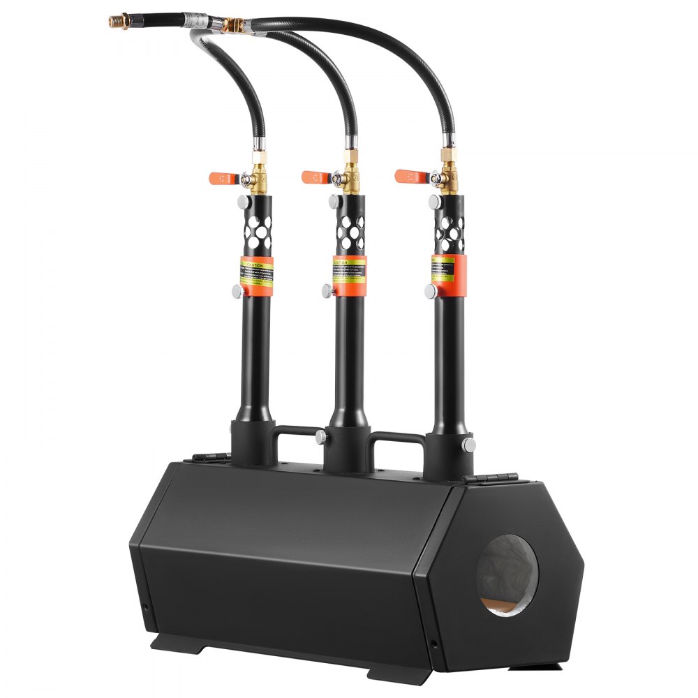 VEVOR Portable Propane Forge, Farrier's Forge with 3 Burners, 1427℃ Gas Forging Furnace for Tool and Knife Making, Hexagonal Gas Forging Tools and Equipment Made of Cold Rolled Steel